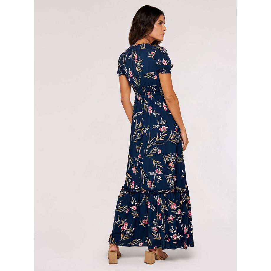 APRICOT Robe longue smockée à fleurs  