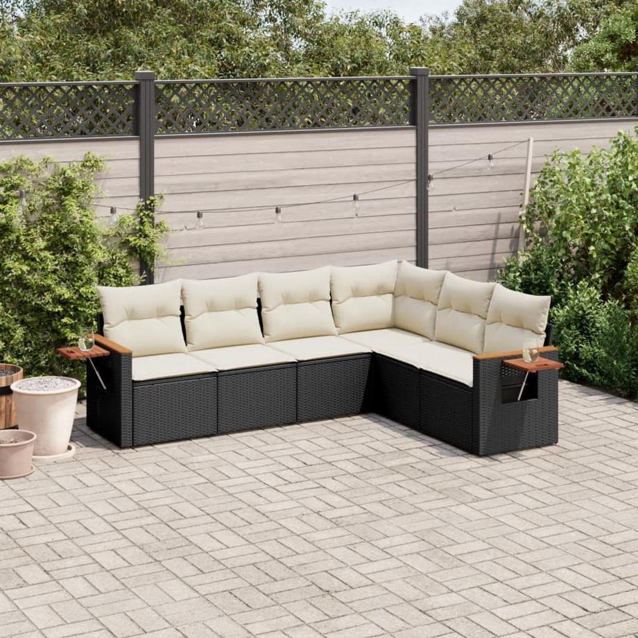 VidaXL set divano da giardino Polirattan  