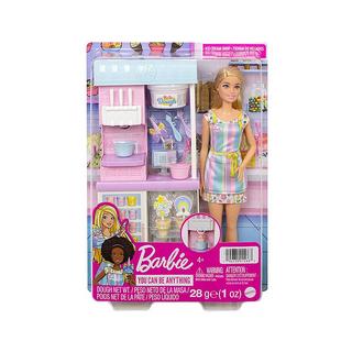 Barbie  Karrieren Eisdiele Spielset mit Puppe Blond 