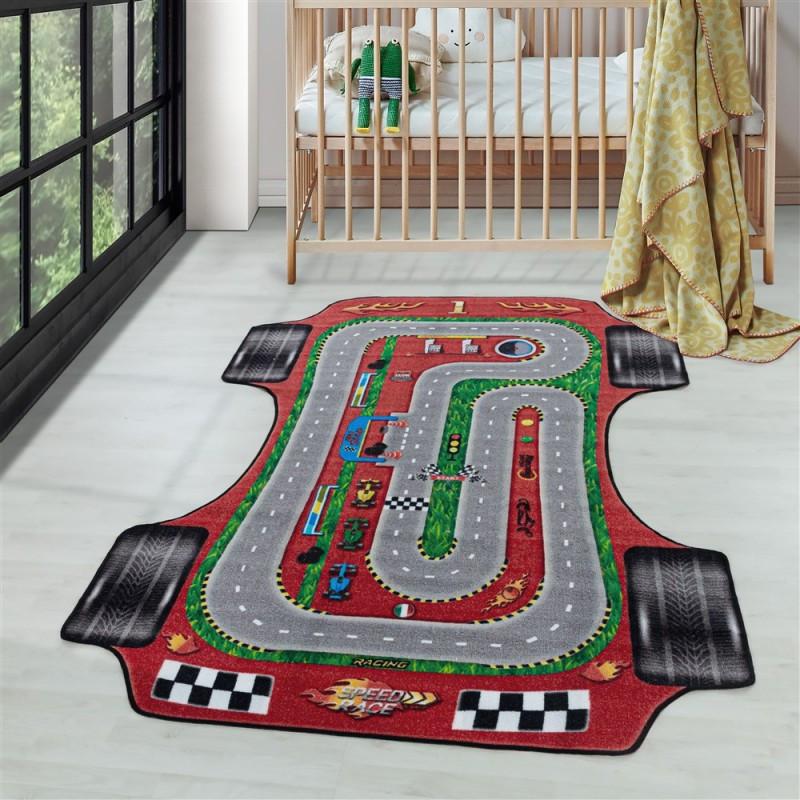 Paco Home Voiture de pavillon pour le tapis pour enfants  