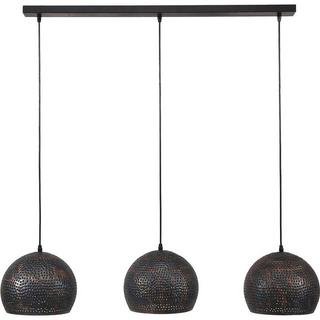 mutoni Lampada a sospensione 3x 25x25 punchball marrone-nero  