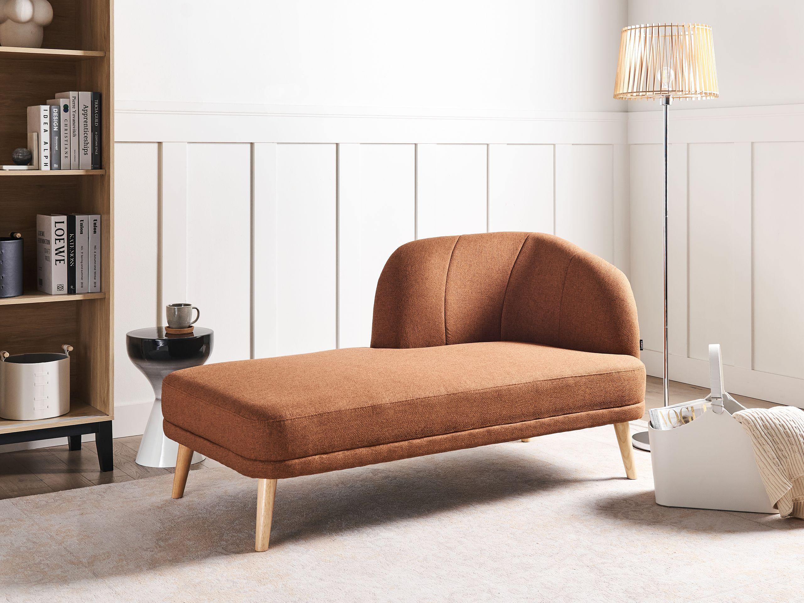 Beliani Chaise longue côté droit en Polyester Traditionnel TANLAY  