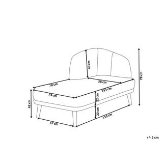 Beliani Chaise longue côté droit en Polyester Traditionnel TANLAY  