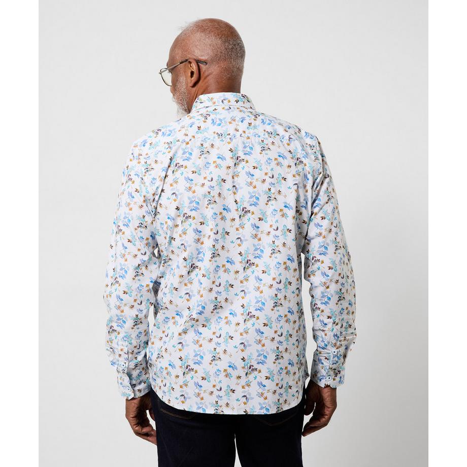 Joe Browns Langarmhemd mit Blattmuster  