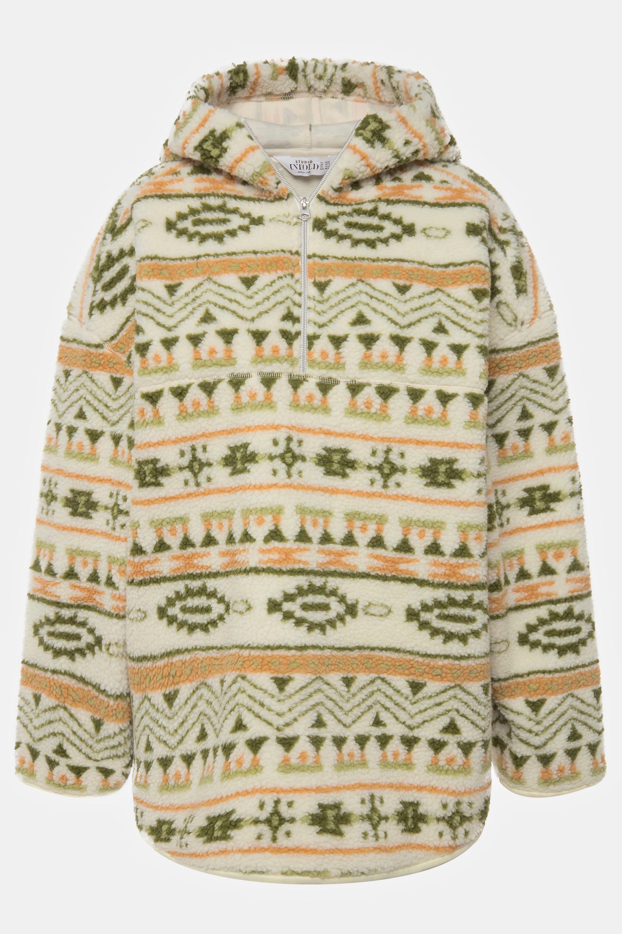 Studio Untold  Teddyfleece-Hoodie, oversized, Print, Kapuze, Langarm 