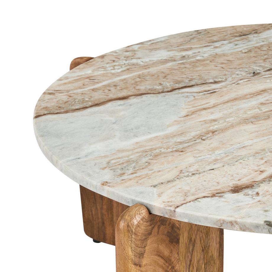 Beliani Couchtisch aus Marmor Modern LUNO  