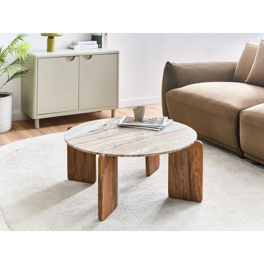 Beliani Couchtisch aus Marmor Modern LUNO  