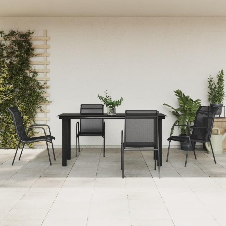VidaXL set da pranzo da giardino Acciaio  
