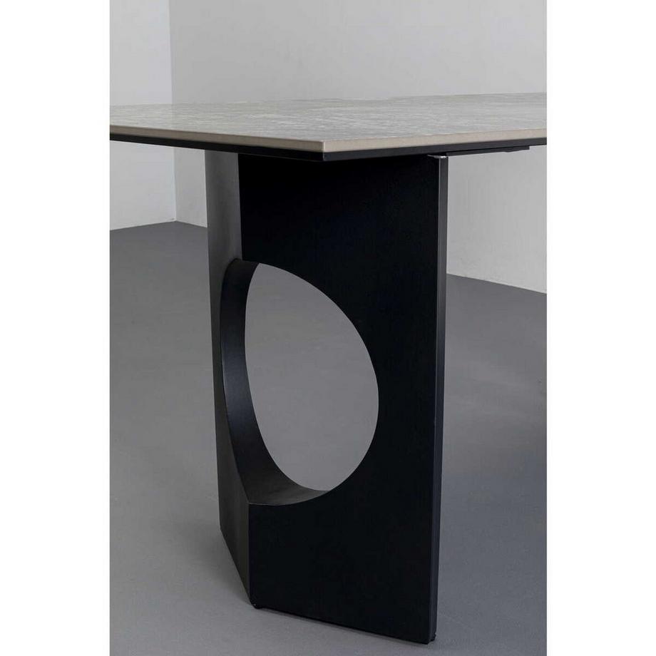 KARE Design Table Bilbao céramique noire 180x90  