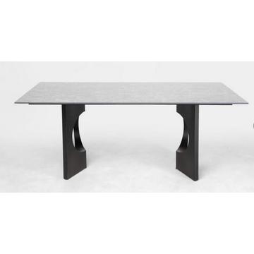 Table Bilbao céramique noire 180x90