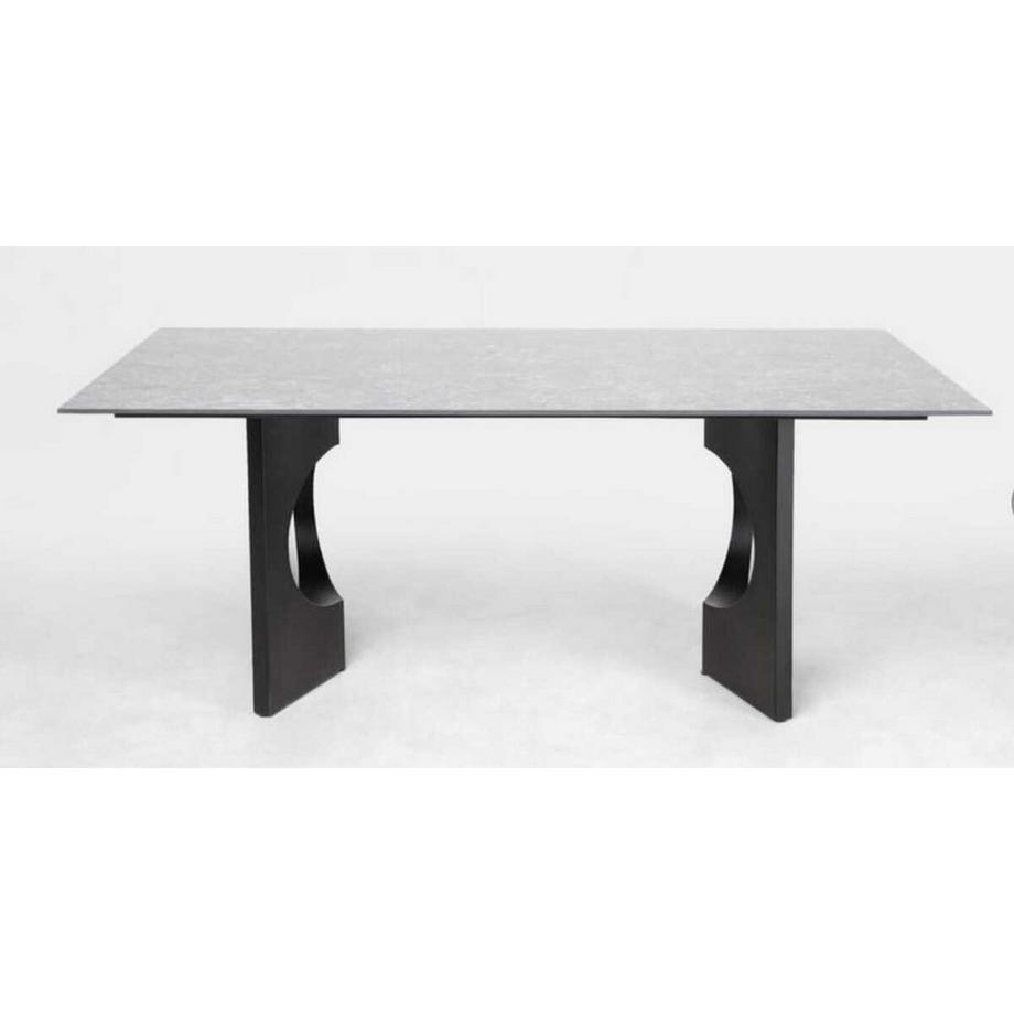 KARE Design Table Bilbao céramique noire 180x90  