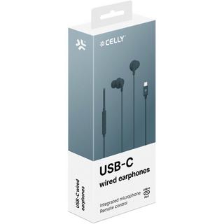 Celly  Kopfhörer In-Ear Kabel USB-C UP1600 Blau-Grün 