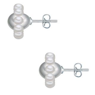 Valero Pearls  Femme Puce d'oreille en perle Fleur 