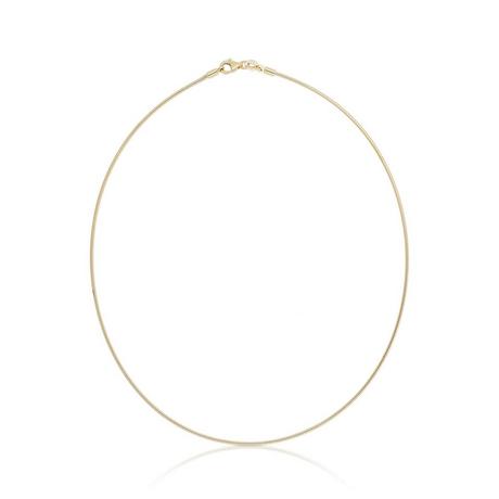 MUAU Schmuck  Collier Omega Glied Gelbgold 750, 1.8mm, 42cm 