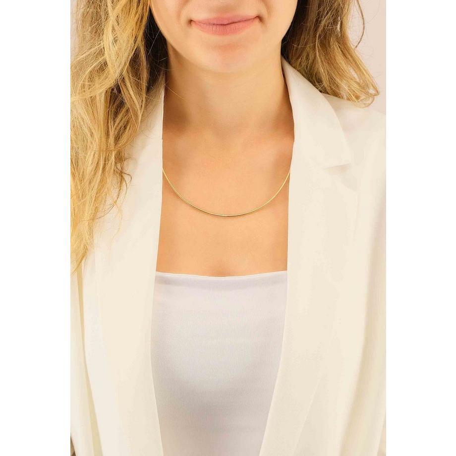 MUAU Schmuck  Collier omega en or jaune 750, 1,8mm, 42cm 