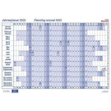 BEREC Papierjahresplan A4 B 5604/22 2022, blau