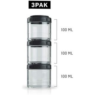 Blender Bottle  BlenderBottle GoStak 100ml 3Pak, Black 