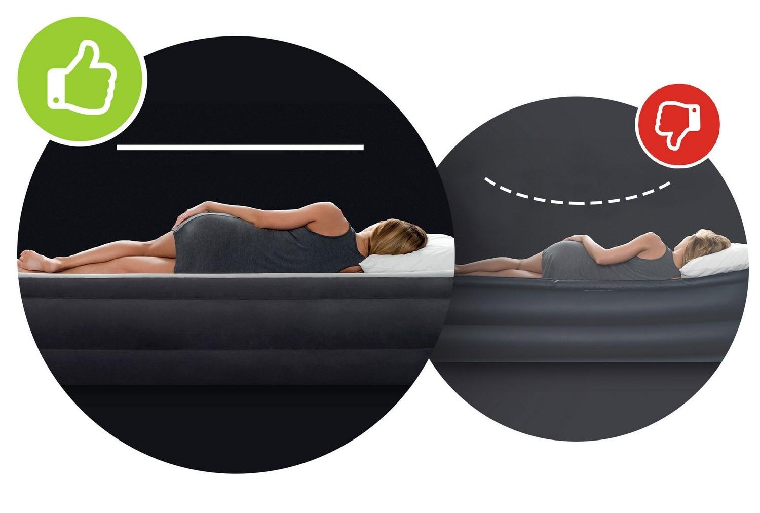 B2X Aufblasbare Matratze 203x152x25 cm für zwei Personen  