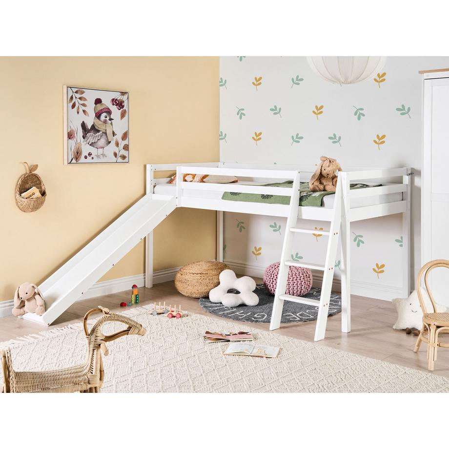 Beliani Lit à mit-hauteur en Bois de pin  STAPLE  