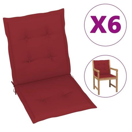 VidaXL Coussins de chaise de jardin 6 pcs 100x50x3 cm  