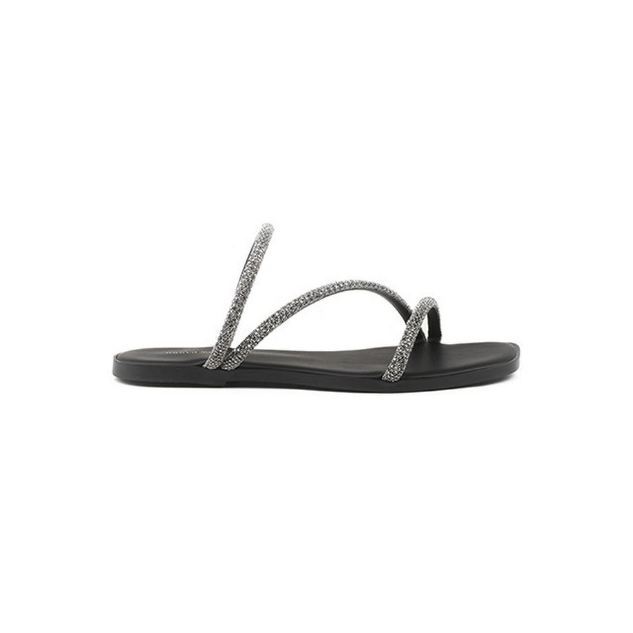 Andrea Sabatini Andy-35 Flache Sandalen mit Strassriemen  