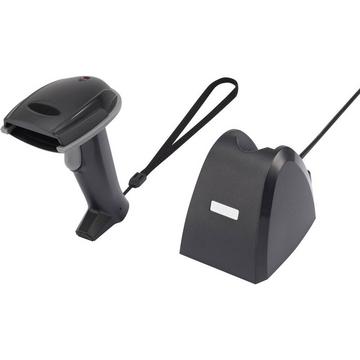 Barcode-Scanner Funk 1D LED Schwarz Hand-Scanner USB