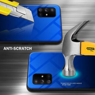 Cadorabo  Housse compatible avec Samsung Galaxy A71 5G - Coque de protection bicolore en silicone TPU et dos en verre trempé 