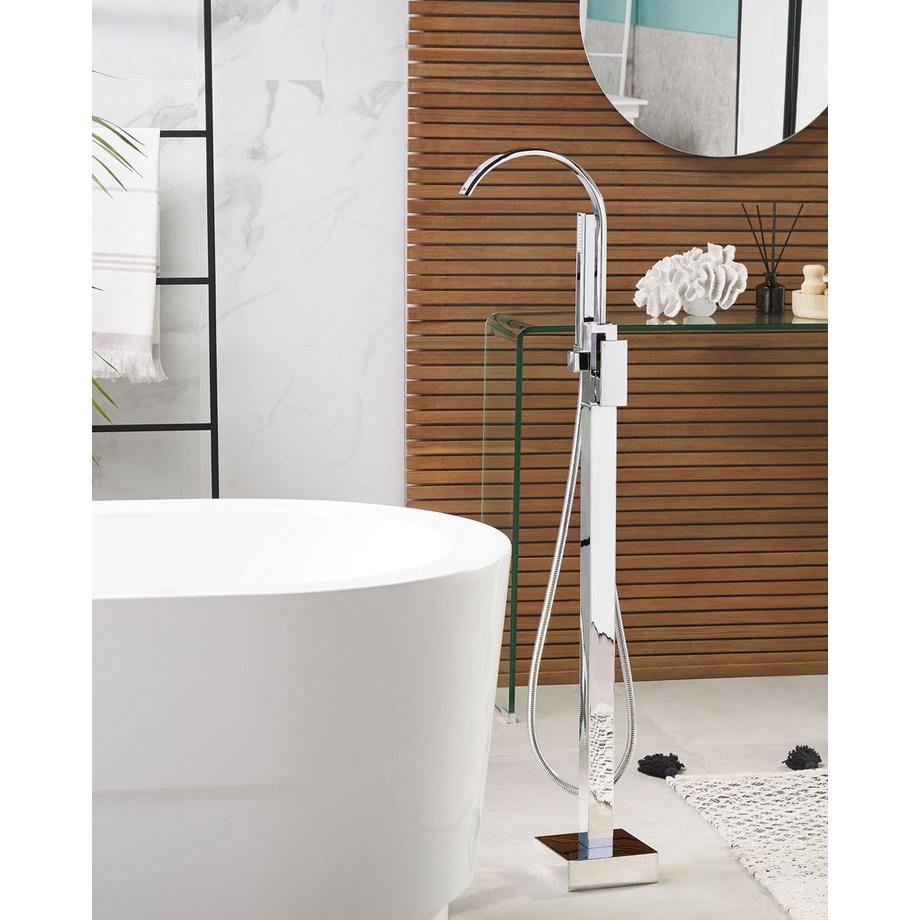 Beliani Freistehende Badewannenarmatur aus Messing Modern RIBBON  