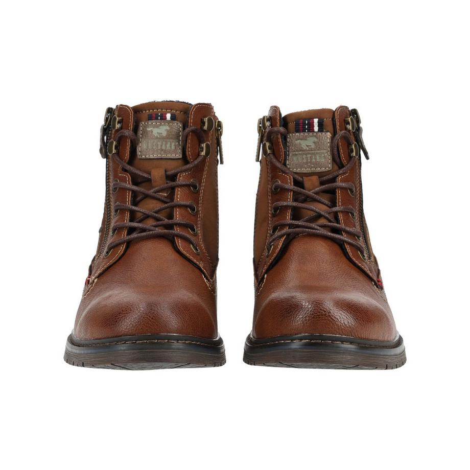 Mustang Bottines à lacets avec fermeture éclair latérale  