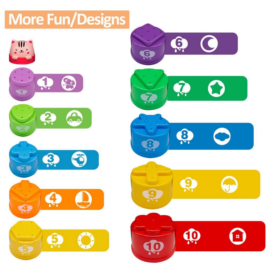 Activity-board  Stapelbecher Babyspielzeug Stapelturm Baby, Stapelwürfel 