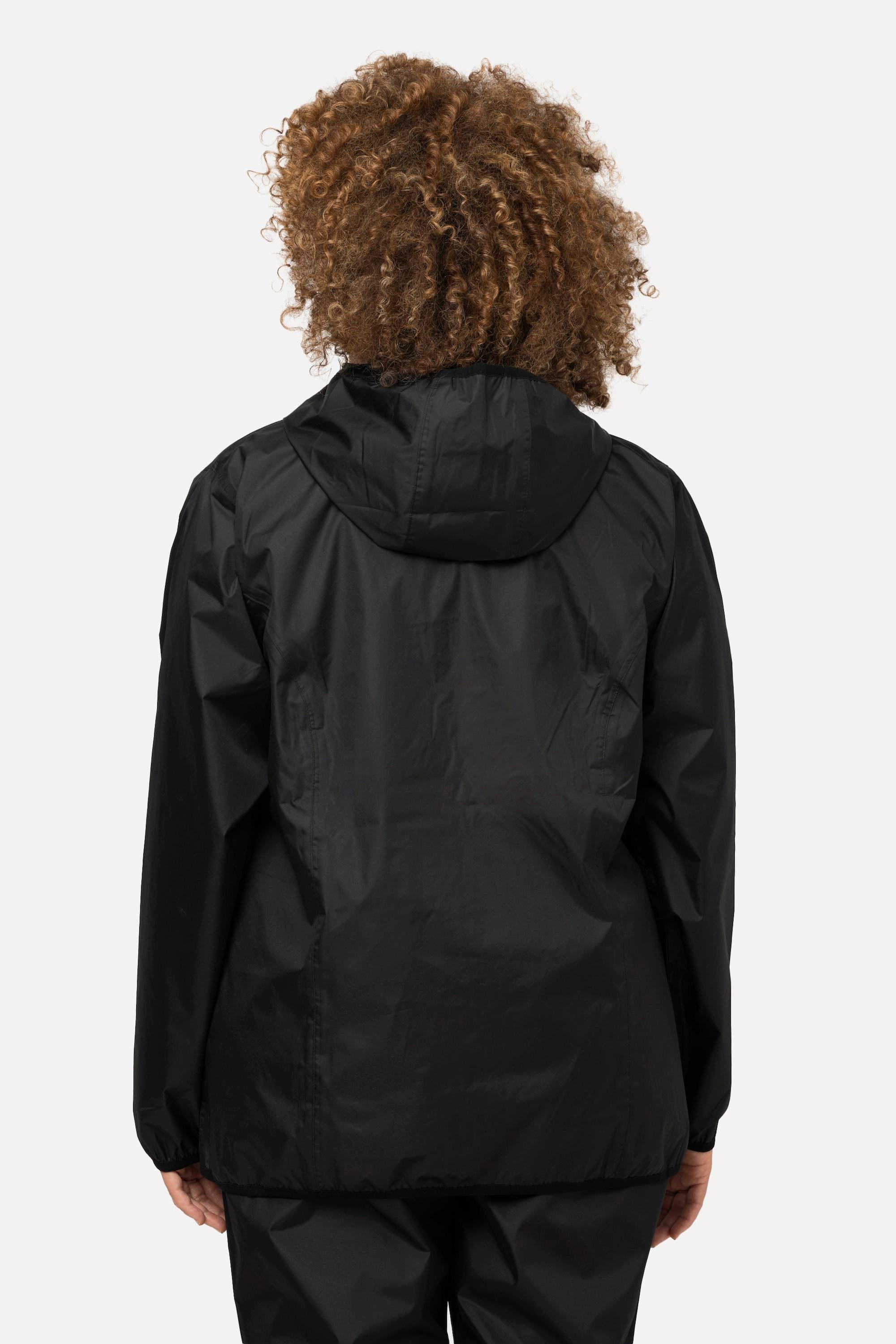 Ulla Popken  Veste technique HYPRAR imperméable à capuche, pochette de rangement 