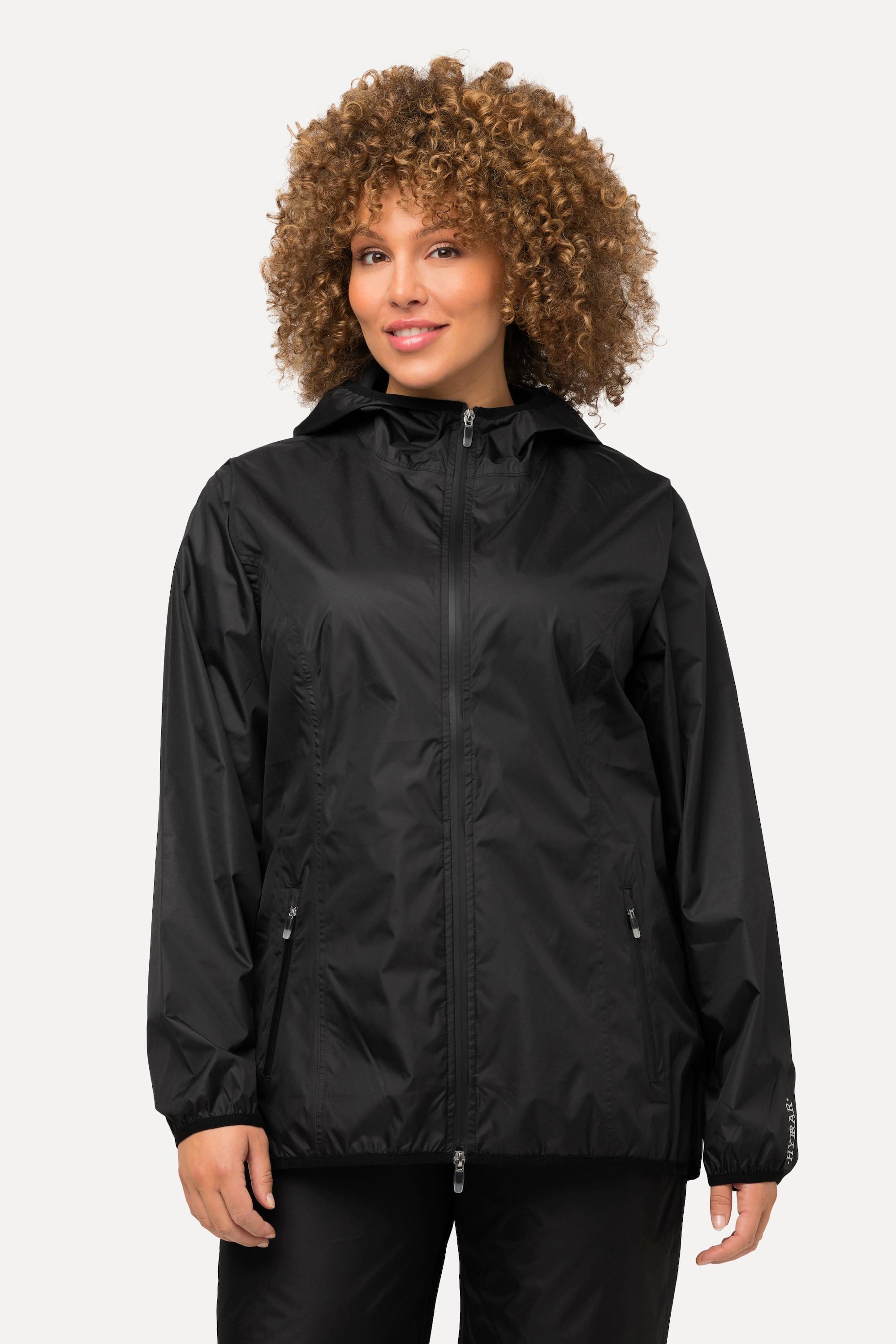 Ulla Popken  Veste technique HYPRAR imperméable à capuche, pochette de rangement 