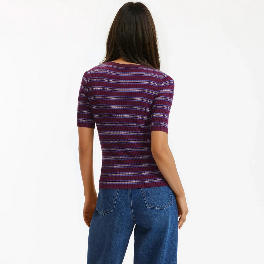 La Redoute Collections Cardigan a righe maniche 3/4  