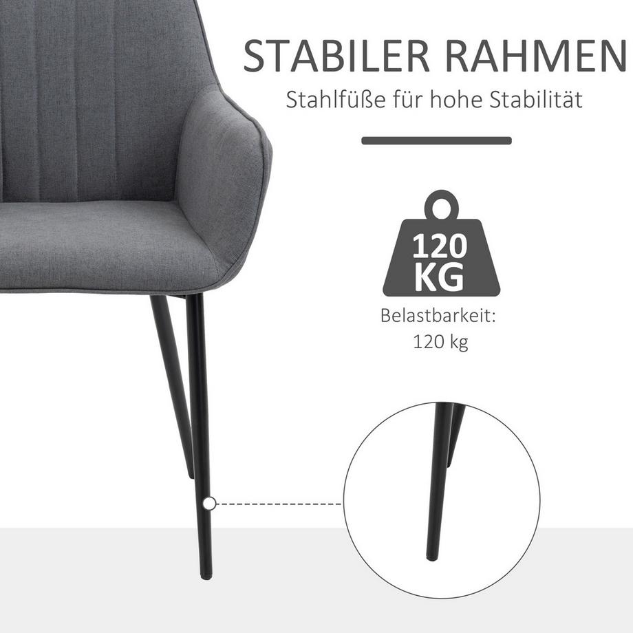 HOMCOM Chaises de salle à manger  