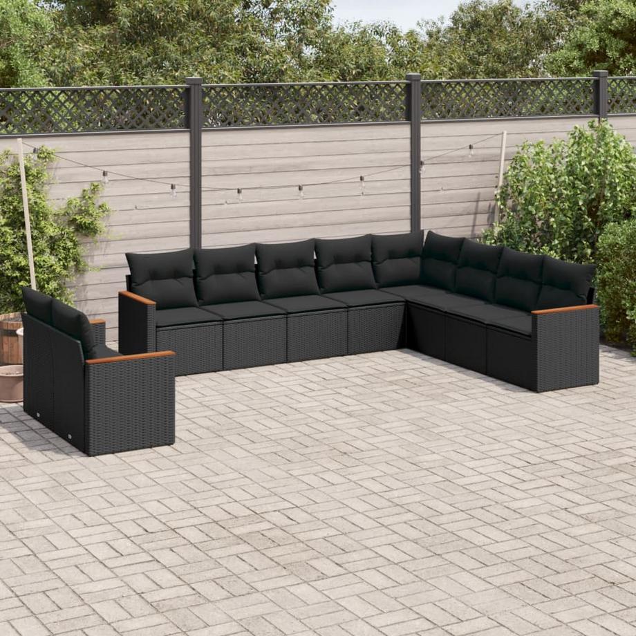 VidaXL set divano da giardino Polirattan  