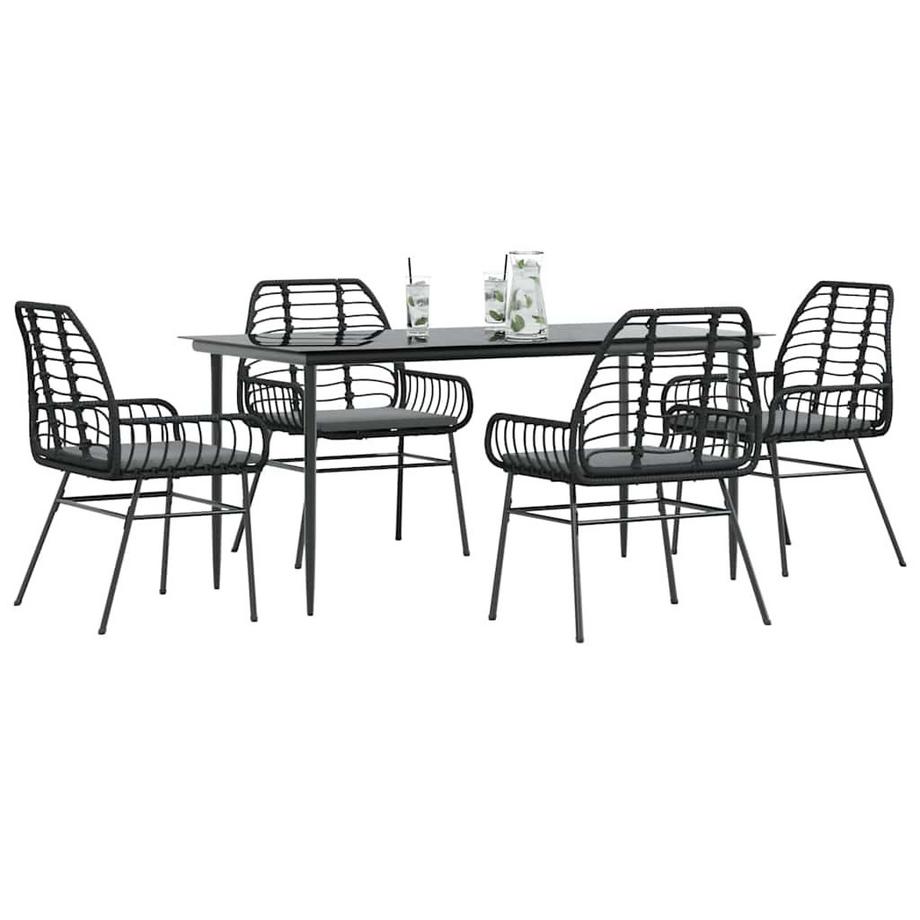 VidaXL Ensemble de salle à manger de jardin rotin synthétique  