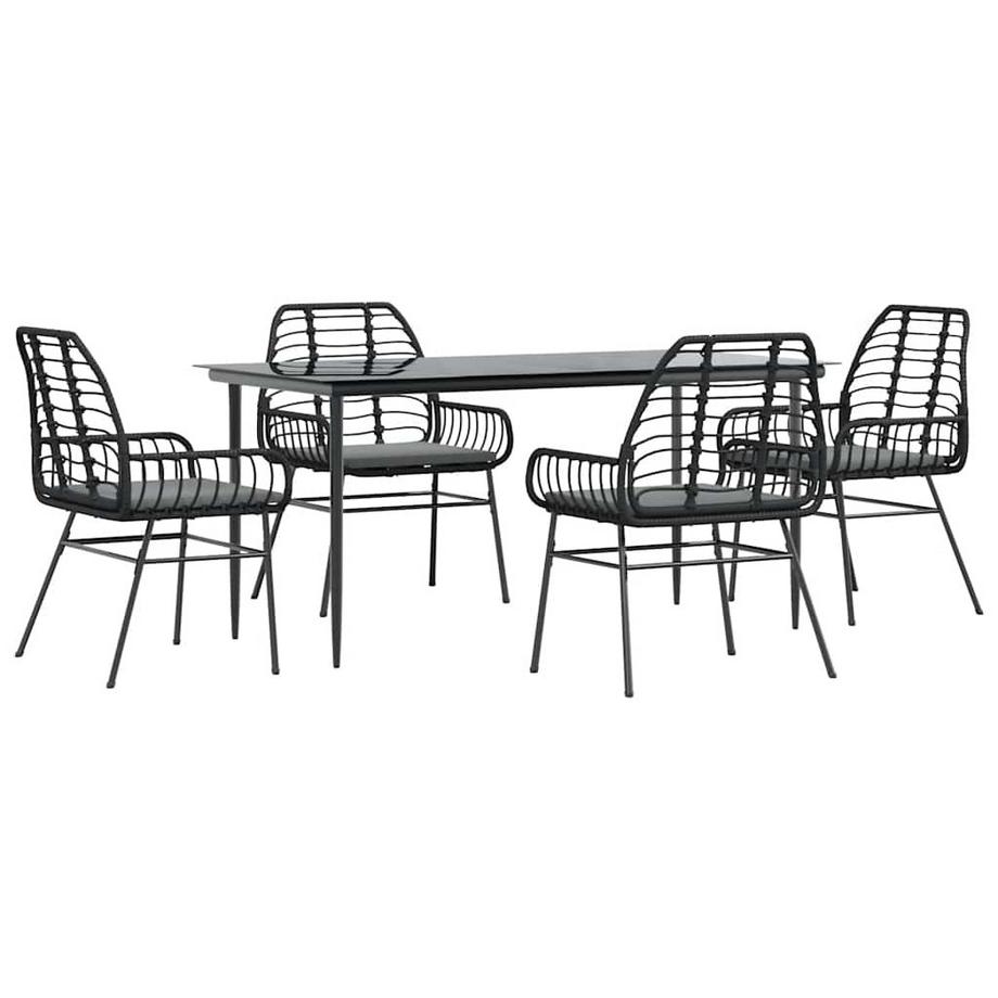 Ensemble de salle à manger de jardin rotin synthétique