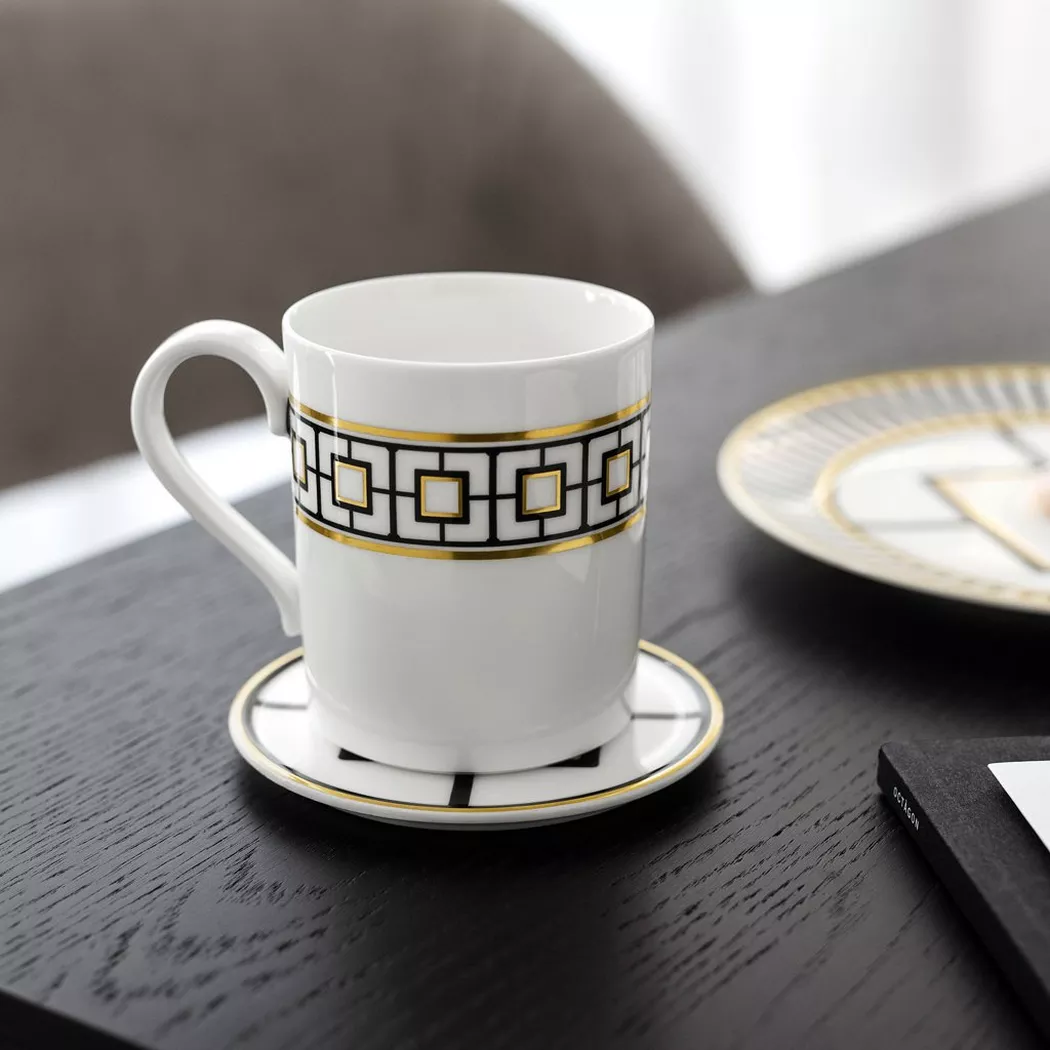 Villeroy & Boch Signature - Becher mit Henkel MetroChic, One Size, Weiss Bedruckt
