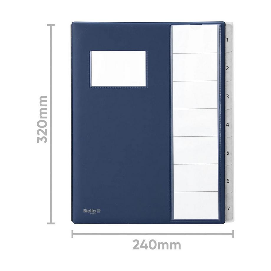 Biella Classeur à compartiments Pronto A4 1-7  