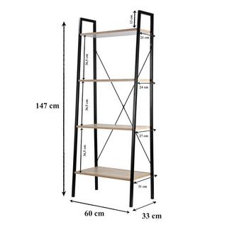 Casâme Scaffale su 4 livelli stile industriale  