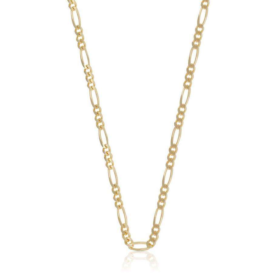 Collier figaro or jaune 750, 3,4mm, 45cm