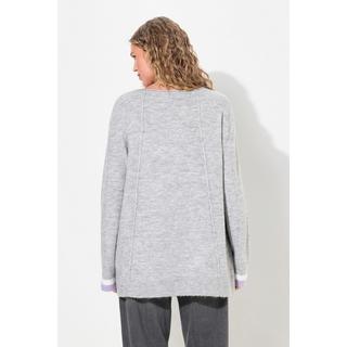 Ulla Popken  Pullover, Enjoy, Rundhals, Rollkante, Langarm 