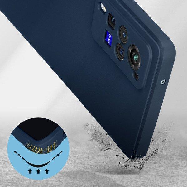 Avizar  Cover Vivo X60 Pro Silicone Blu Notte 