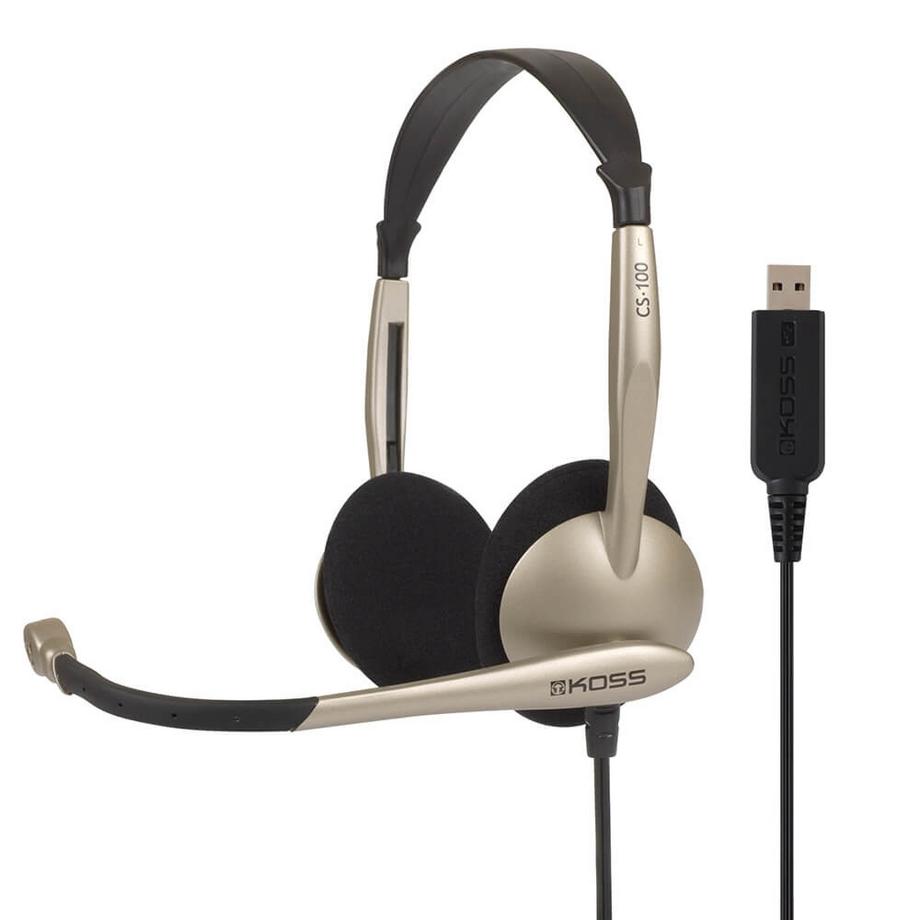 KOSS Casque CS100 Supra-Auriculaire USB Or/Noir