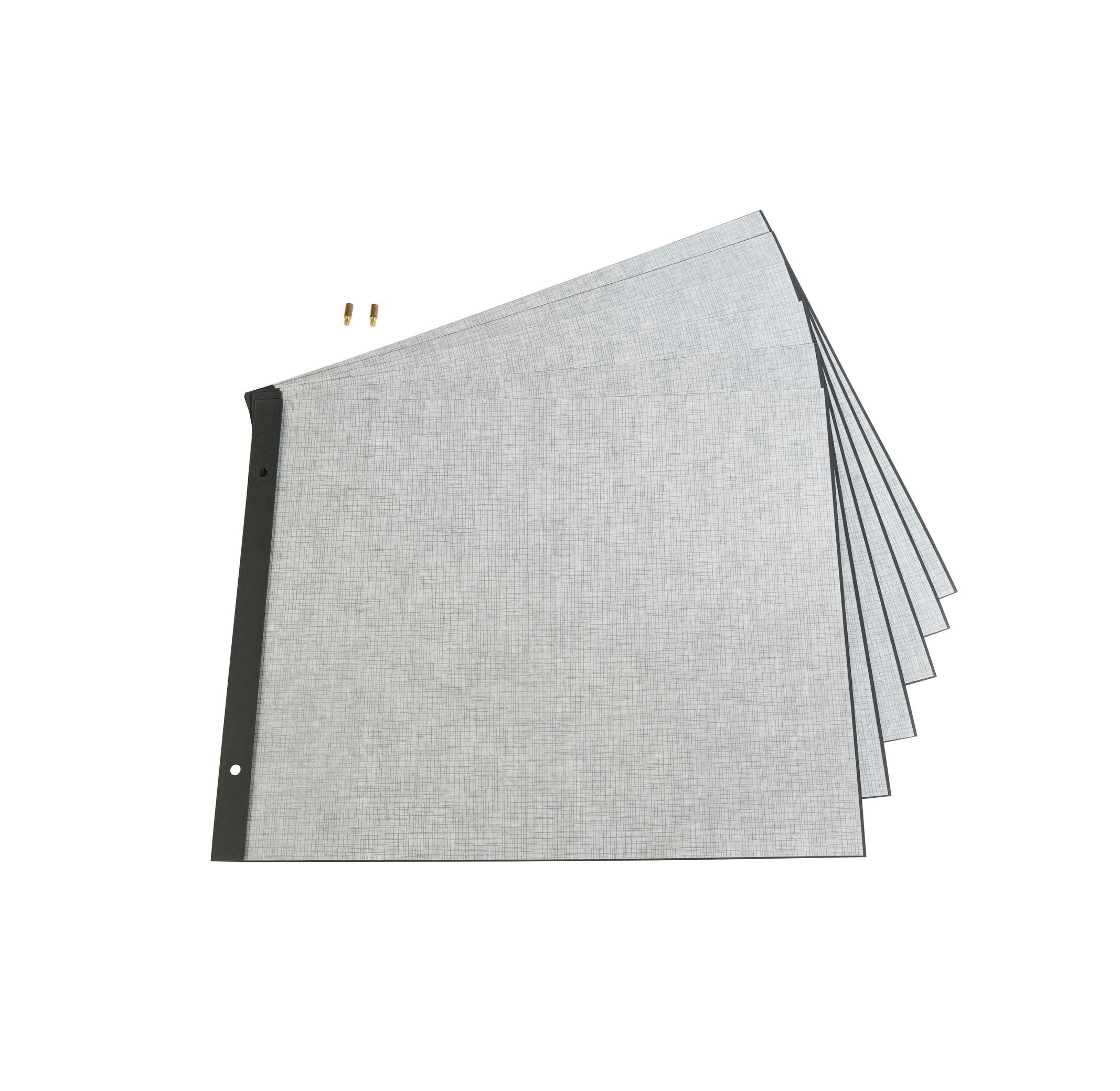 Exacompta Sachet de 10 Recharges pour album à vis pages noires - 29x37 cm - x 3  