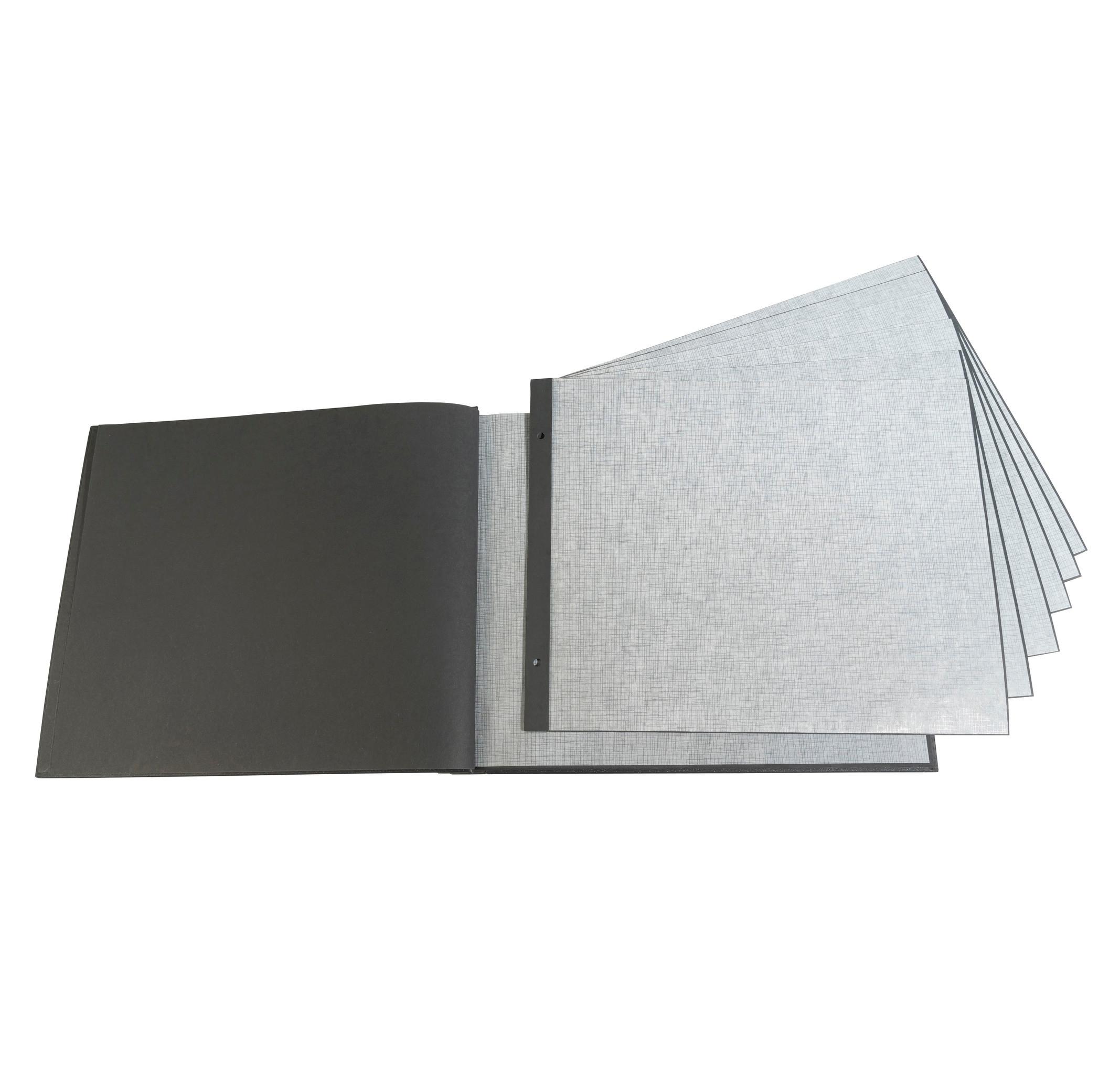 Exacompta Sachet de 10 Recharges pour album à vis pages noires - 29x37 cm - x 3  