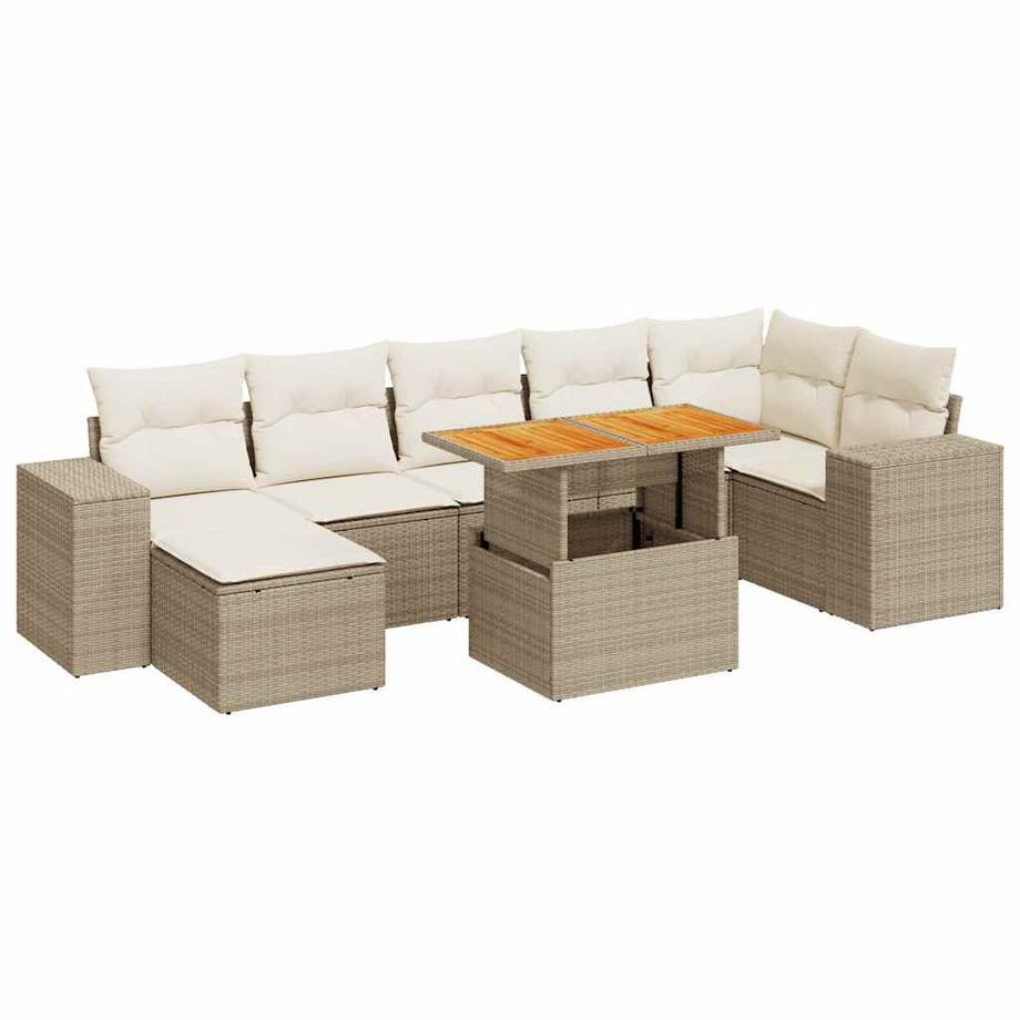 Ensemble de canapés de jardin rotin synthétique