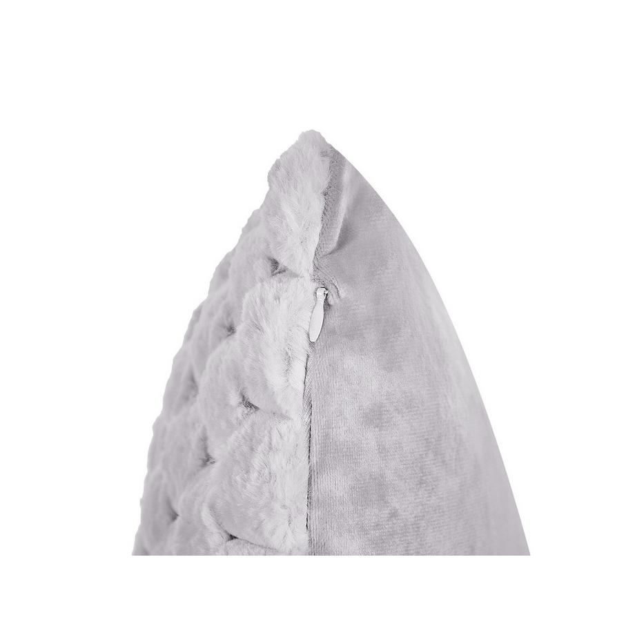 Beliani Lot de 2 coussins décoratifs en Fourrure synthétique Boho PURSLANE  