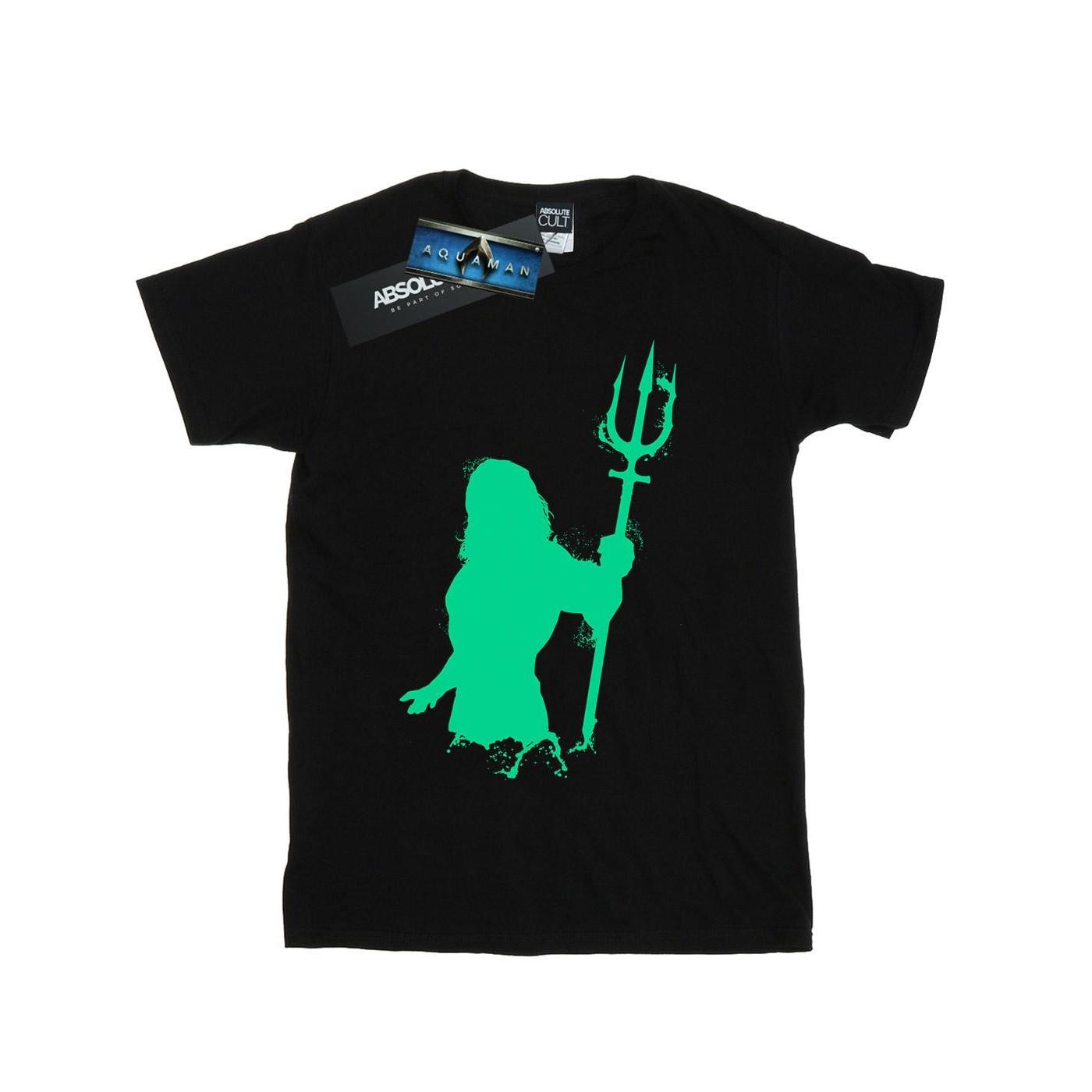 DC COMICS  Tshirt AQUAMAN AQUA SILHOUETTE 