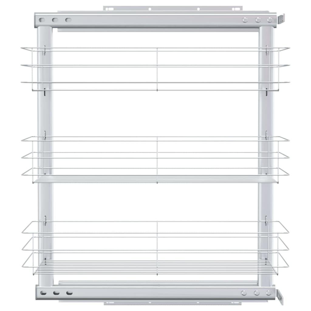 VidaXL Panier à 3 niveaux métallique de cuisine  